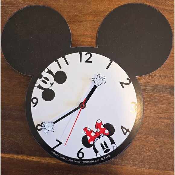 Vandor Disney Mickey & Minnie Mouse Shaped Deco Wall Clock - Picture 2 of 4